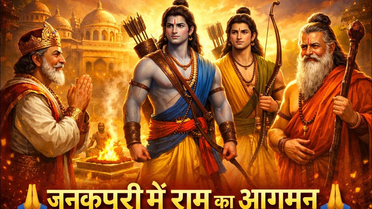 🙏 जनकपुरी में श्रीराम का दिव्य आगमन 🙏 Arrival of Lord Ram in Janakpur | Ramayan Story #bagti #kids 