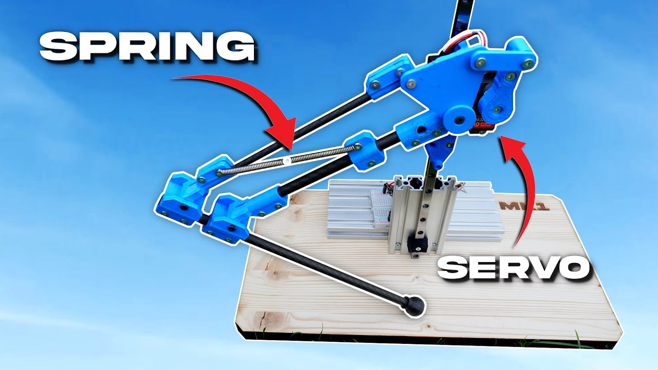 Robot Dog #2 - Jumping Leg mechanism using Servos and Springs