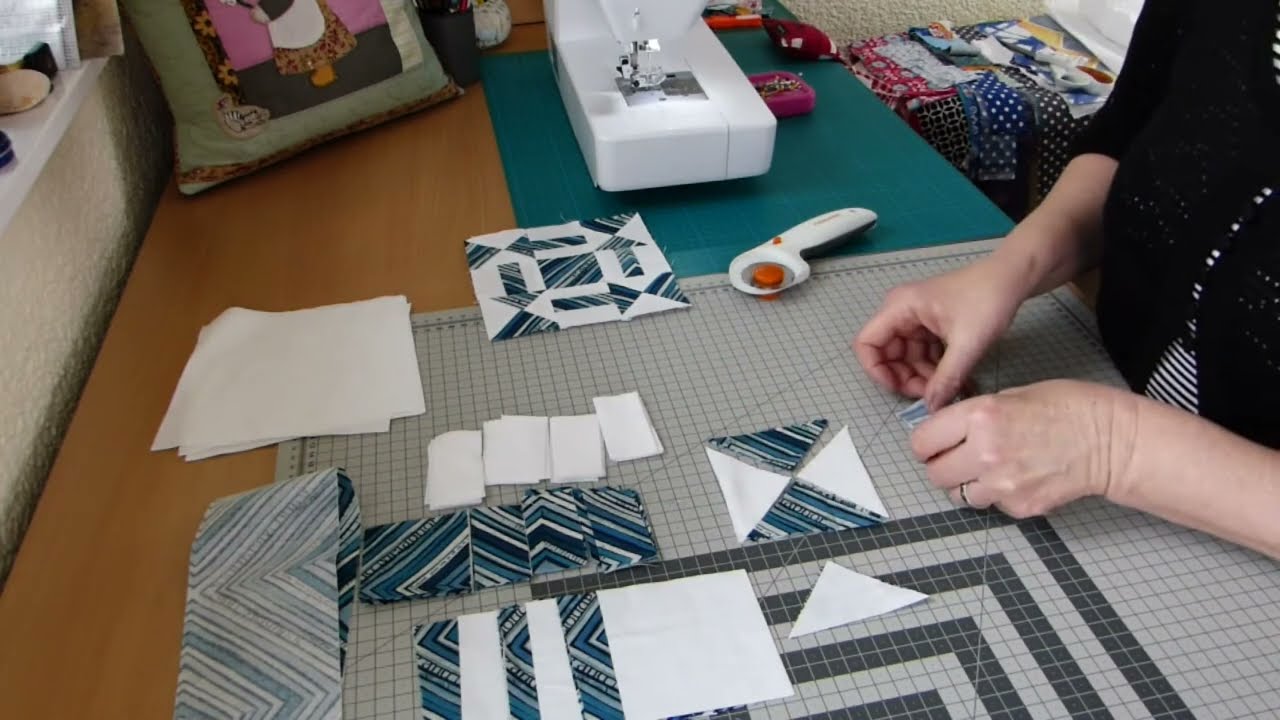 #55 Super easy patchwork modern pillow- Schritt f&uuml;r Schritt Anleitung n&auml;hen
