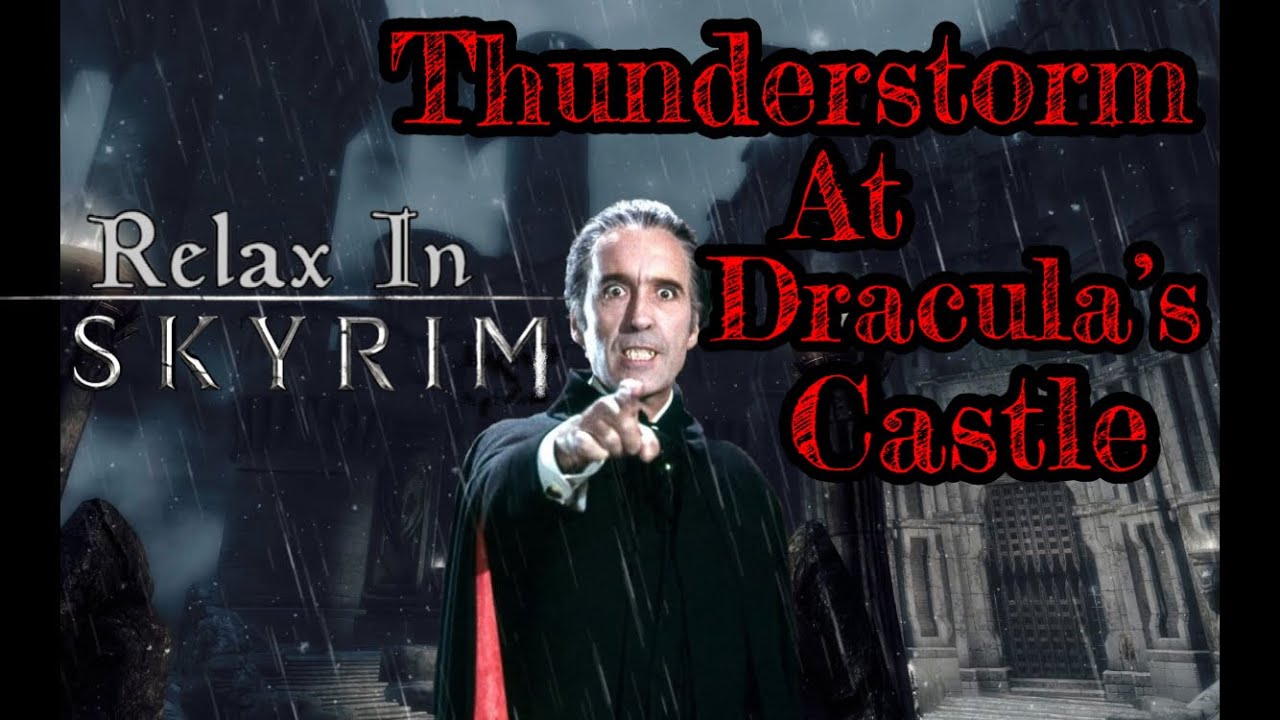 Spooky Thunderstorm At Dracula's Castle, 10 Hour ASMR, Meditation, Yoga, Sleep, Relaxation.
