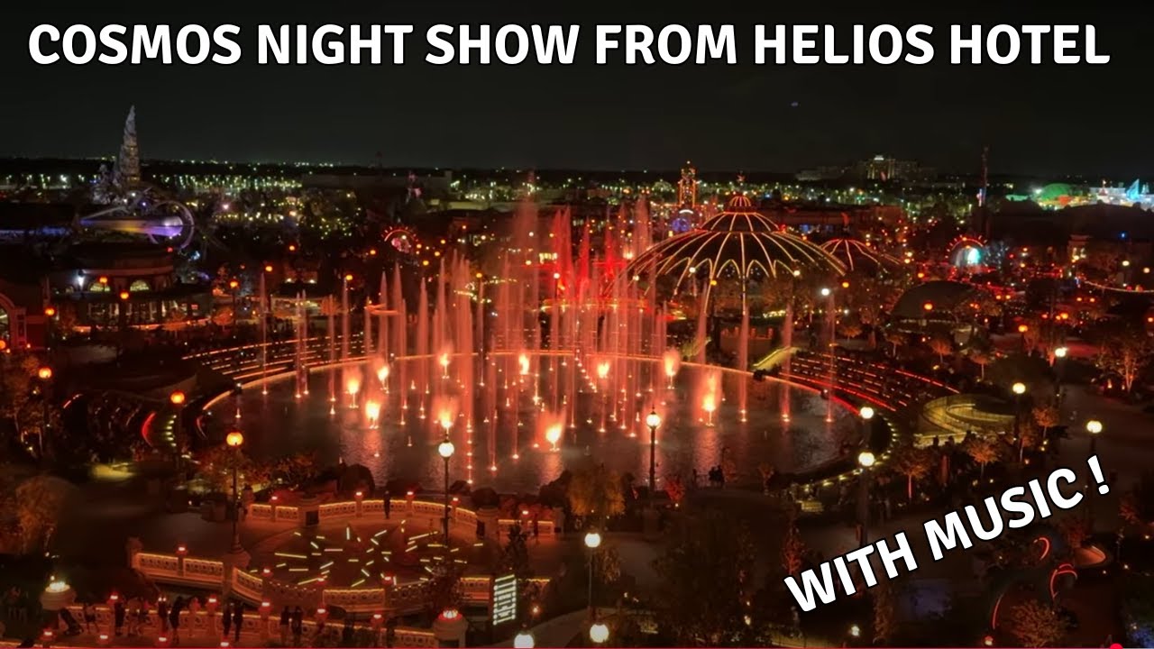 Epic Universe Night Show Cosmos FROM HELIOS GRAND HOTEL
