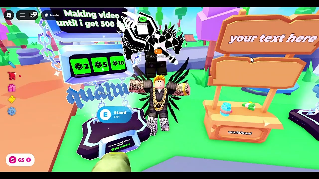 making vedeo until i get 1000 robx