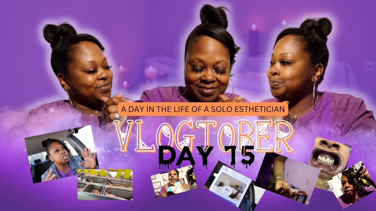 Vlogtober: DITL Solo Esthetician | Operate My Spa Business With Me | BrookeEbonie