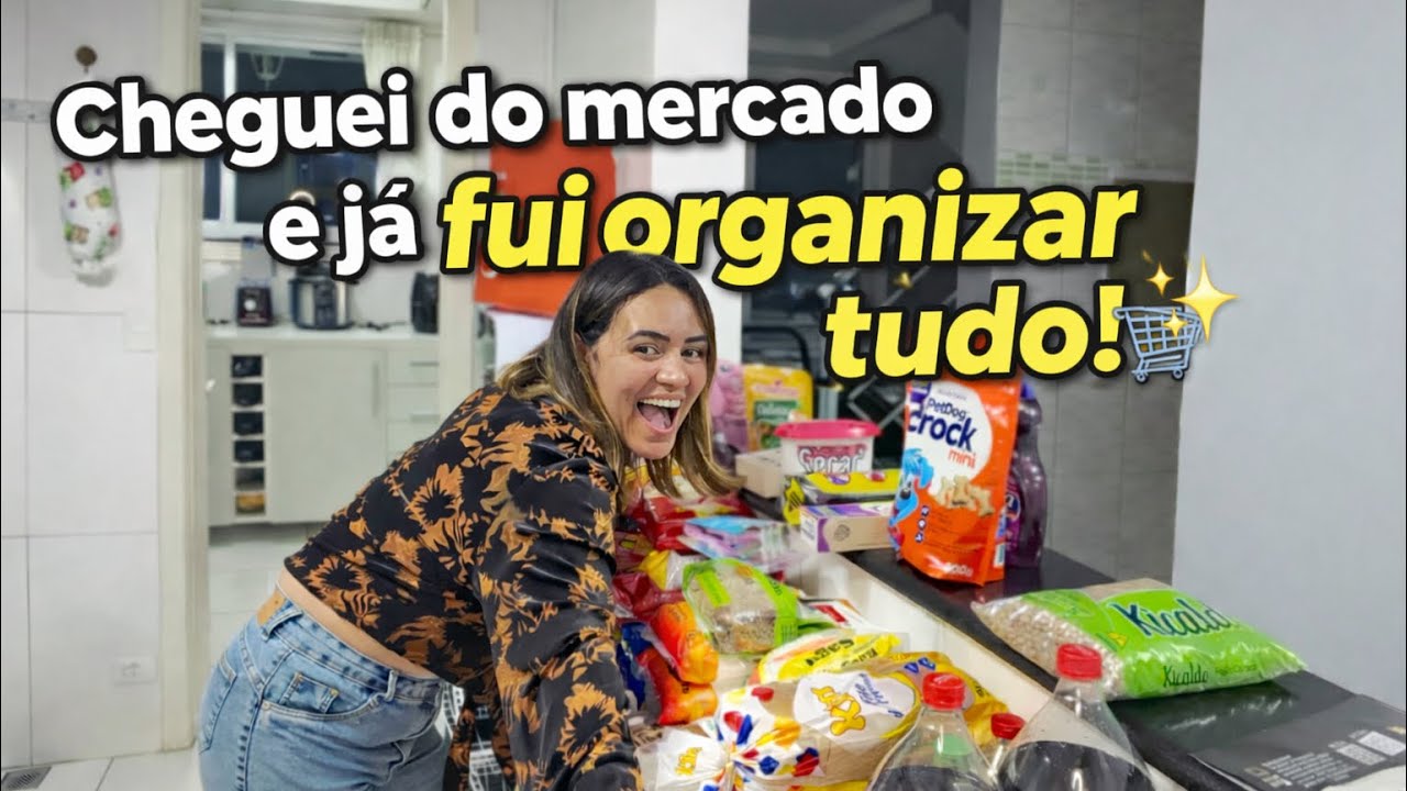 Compras do mês + organização completa da cozinha 🛒✨ Vida real de mãe