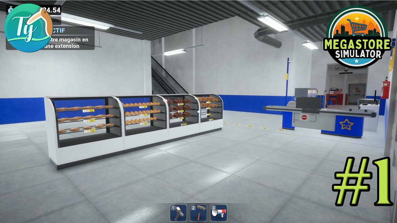Megastore Simulator #1: Ouverture : la boulangerie est la première en place !