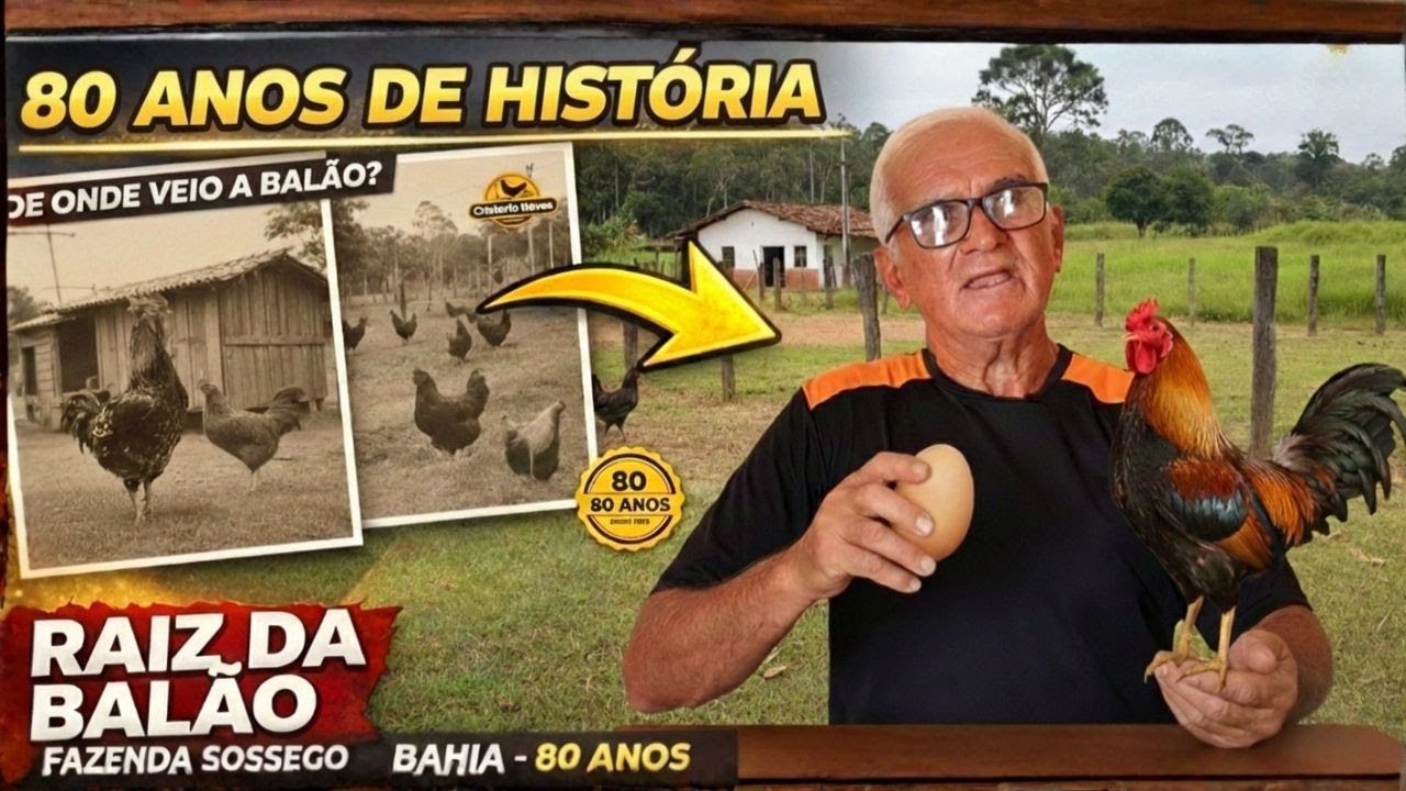 LOURI REVELA A RAIZ DA GALINHA BALÃO: Fazenda Sossego e a História de 80 Anos