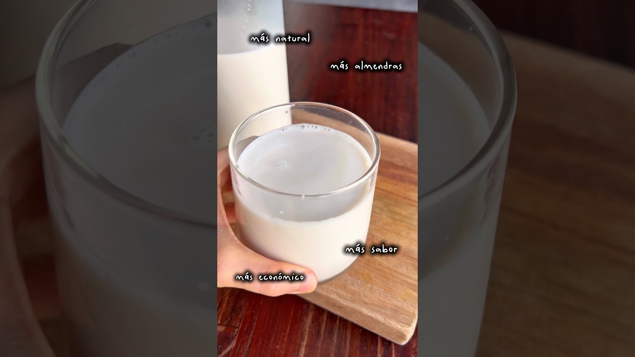 Leche de almendras casera #saludableyrico #almondmilk #homemade  #lechedealmendras #casera