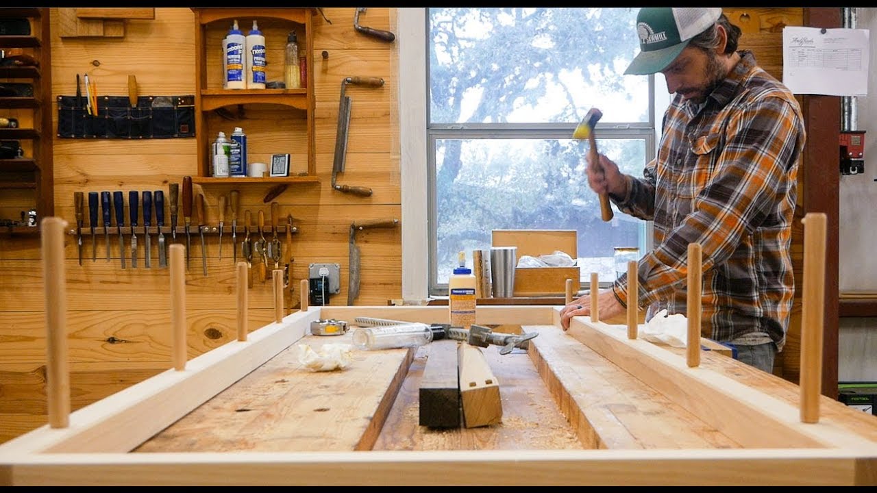 Making A Simple Ladder Shelf From Hickory