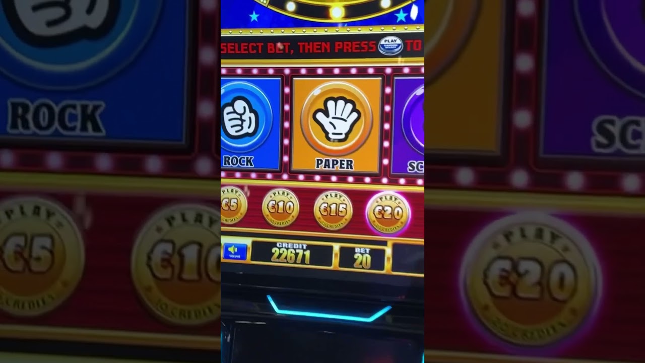 Slot Rock Scissors Paper - fun arcade machine at ICE 2023 gaming expo 