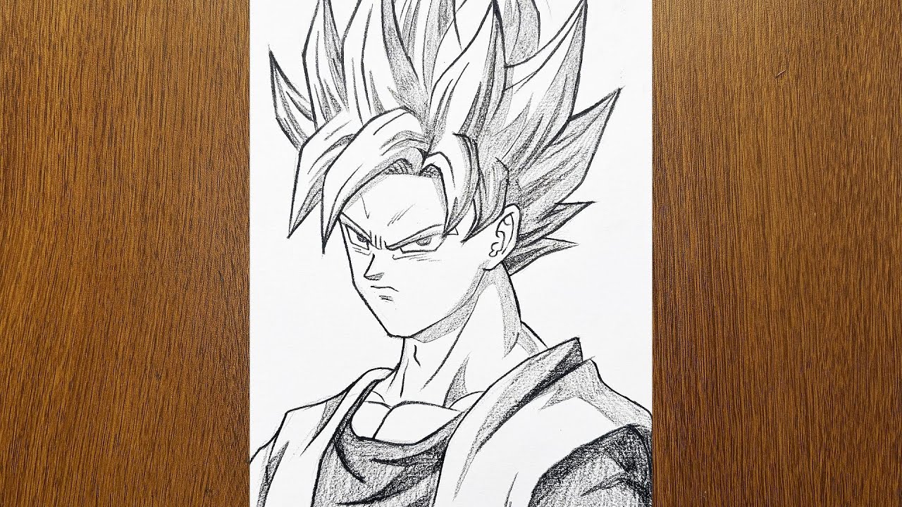 Dragon Ball Z Goku Sketch | How to Sketch Goku in Anime Style | Step-by-Step Tutorial for Beginners