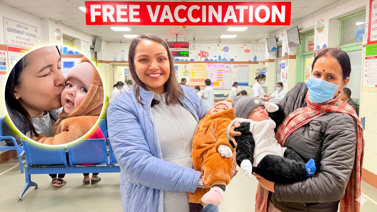 Government Hospital Mein Twins Ki Vaccination 😢💉| Twin Baby Vlog | New Daily Vlog