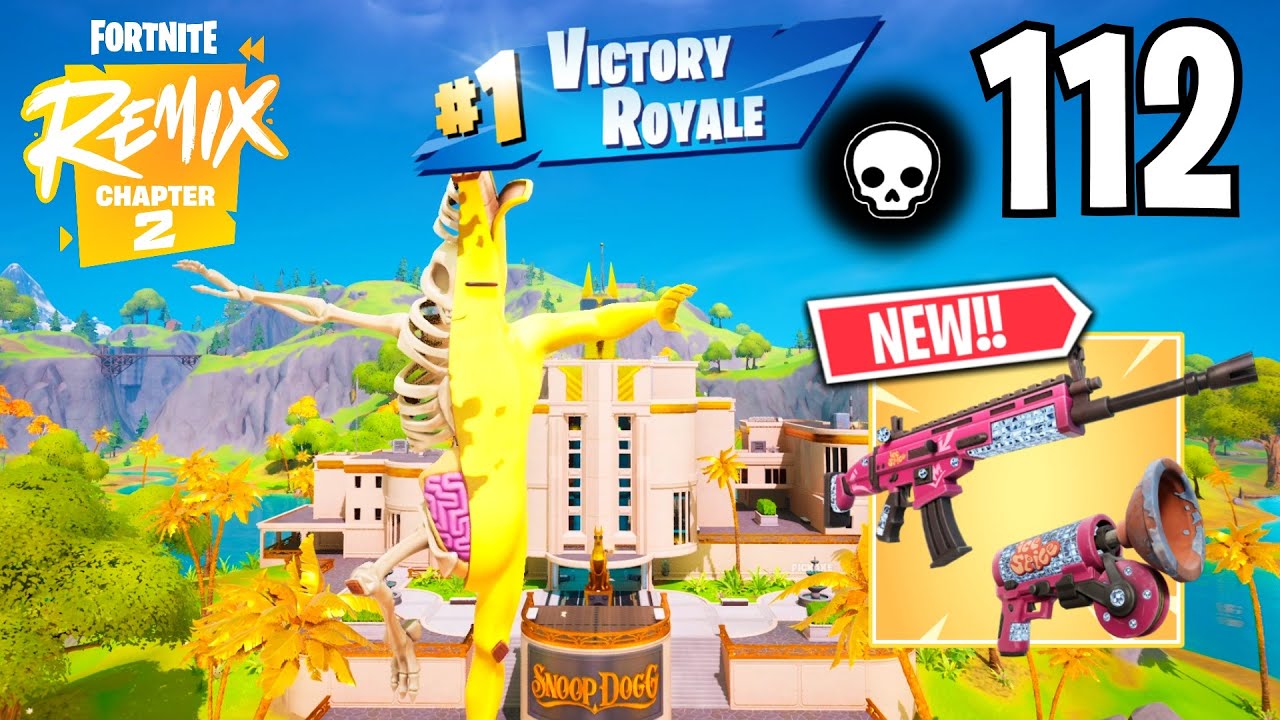 112 Elimination *Peely Bone* Solo vs Squads WINS Gameplay (FORTNITE CHAPTER 2 REMIX)!