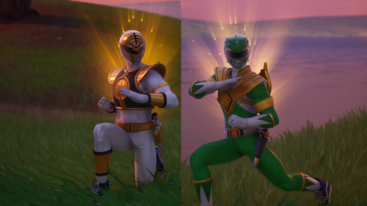 white & green ranger gameplay in fortnite blitz