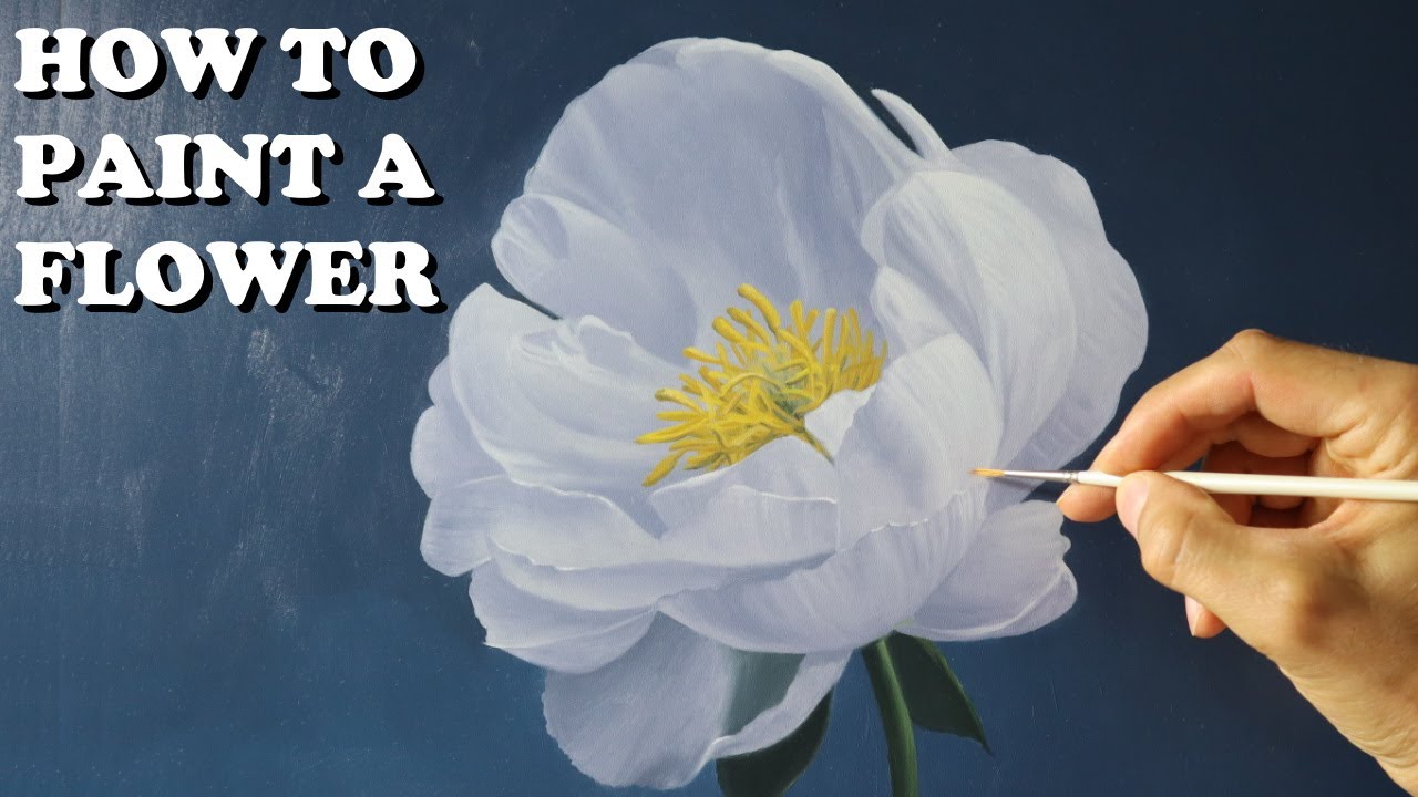 Flower painting tutorial - how to paint a flower