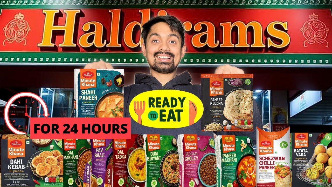 I Ate Only Haldirams Ready to Eat Food for 24 Hours !! 🥘🤯