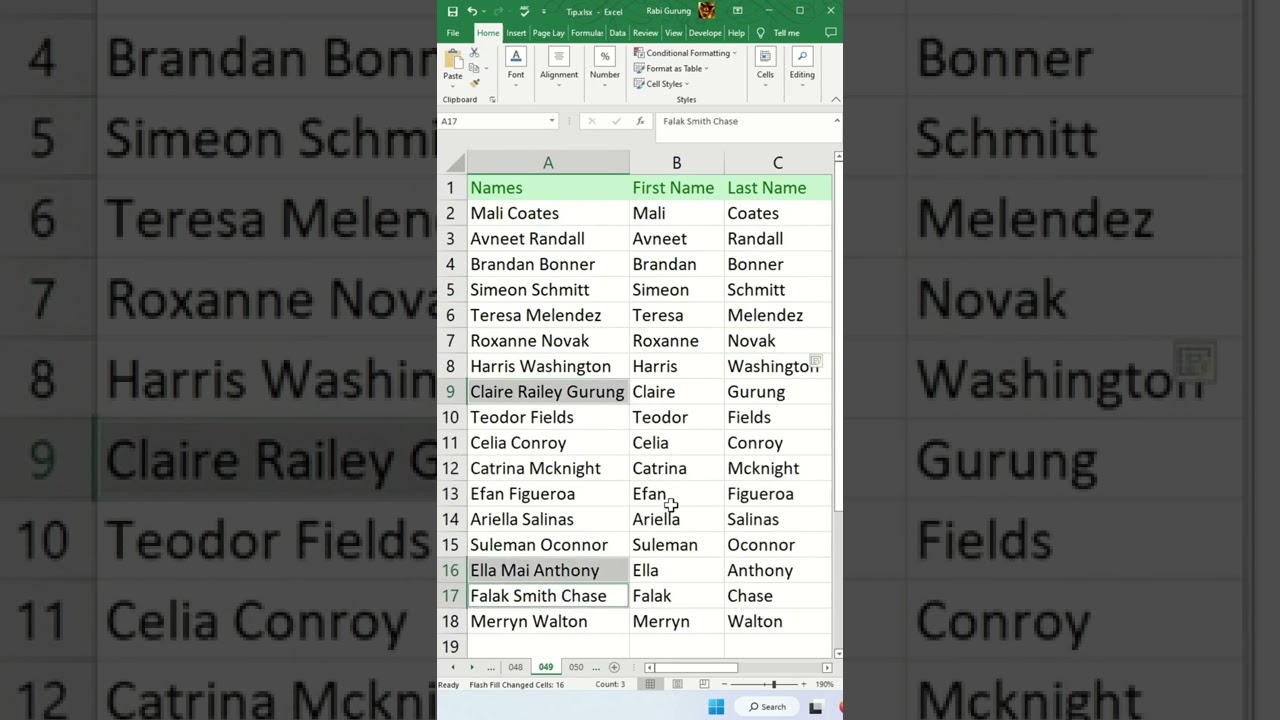 Разделение имени и фамилии &mdash; Советы и рекомендации по работе с Excel