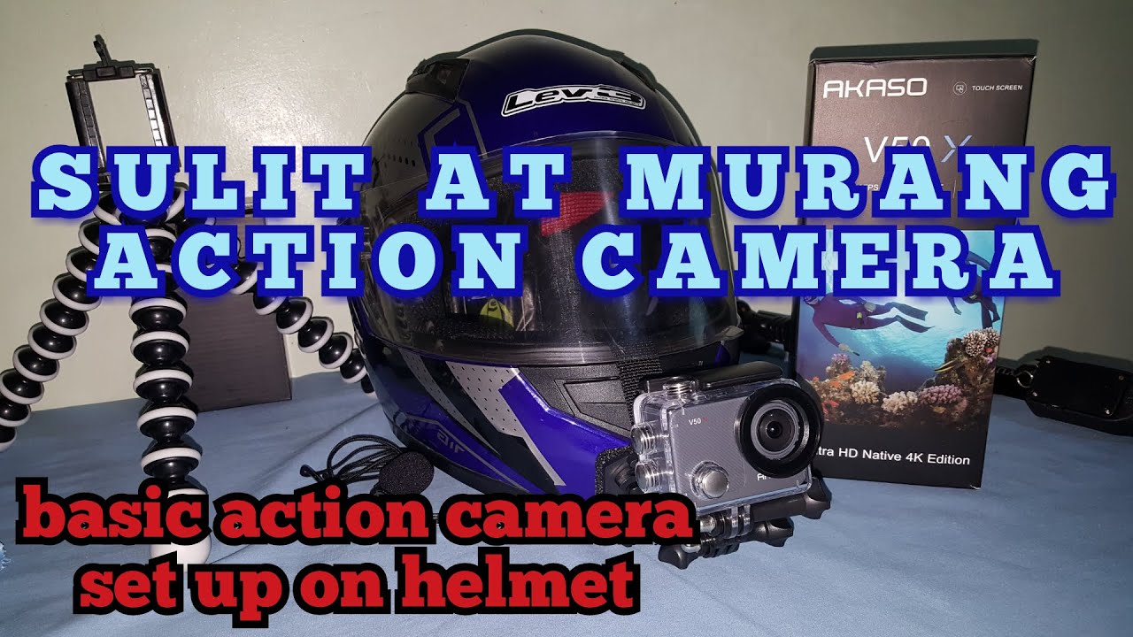BASIC ACTION CAMERA SET UP ON HELMET AKASO V50X