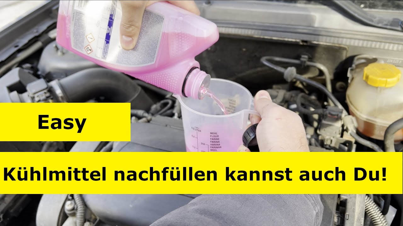 Kühlerflüssigkeit nachfüllen und überprüfen - so wird's gemacht