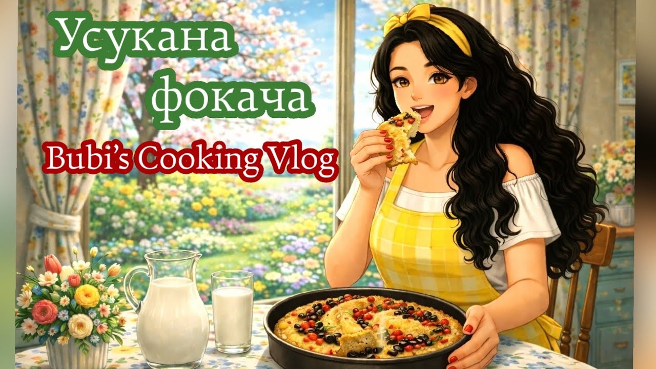 Фокача с маслини и домати | Bubi's Cooking Vlog - Еп. 2