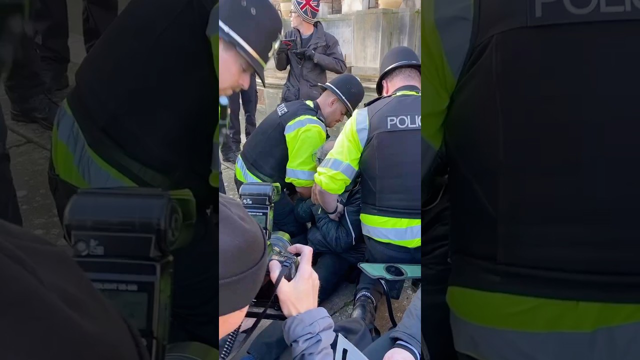 Люди арестованы во время протеста в поддержку палестинского движения