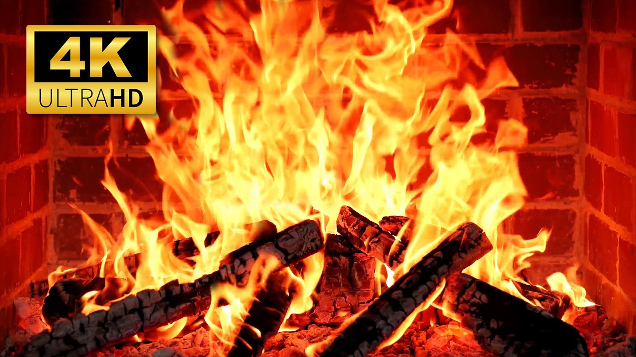 🔥 4K Fireplace for Your Home — Realistic Flames, Crackling Fire & Ultimate Relaxing Ambience