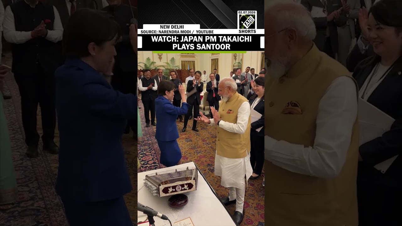 WATCH: Japan PM Sanae Takaichi plays santoor in New Delhi