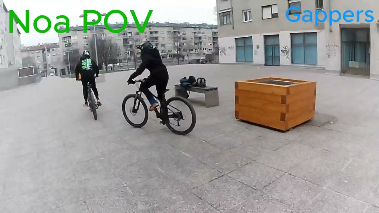 Riding some jumps at our local park