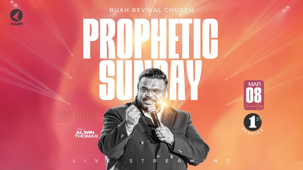 🔴LIVE - PROPHETIC SUNDAY | SPECIAL SUNDAY SERVICE | CHENNAI | 1st Service | 08 March 2026 #ruahtv