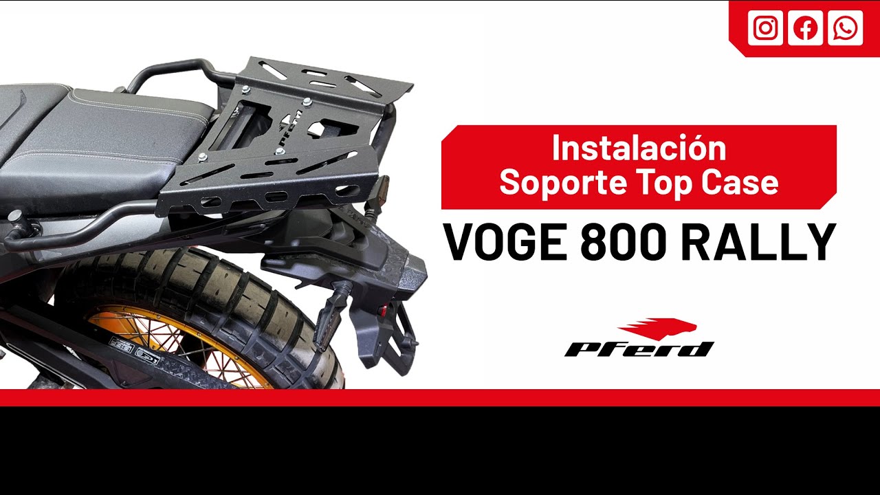 INSTALACIÓN BASE SOPORTE PARRILLA TOP CASE | VOGE 800 RALLY | PFERD®