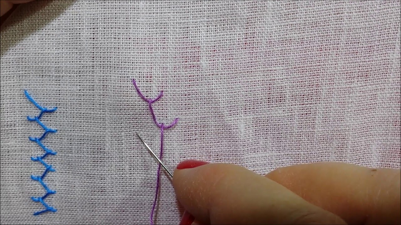 Punto corallo doppio - Tutorial ricamo a mano
