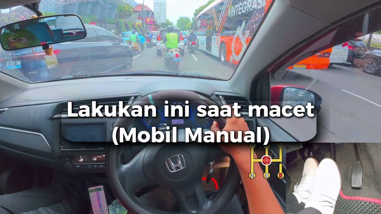 AGAR TIDAK MATI MESIN ‼️ Tutorial mobil manual teknik setengah kopling saat macet #tutorialmobil 