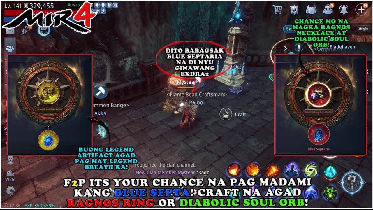 MIR4 - WALA NANG EXDRA2! YUNG BLUE SEPTARIA GAWIN NYU NANG NECKLACE OR SOUL ORB YAN! - F2P