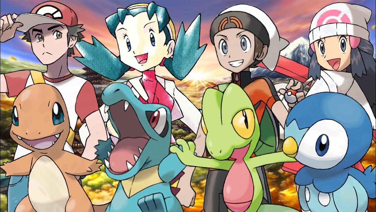 All Protagonists' Head Canon Teams - Part 1 (Gen 1-4)