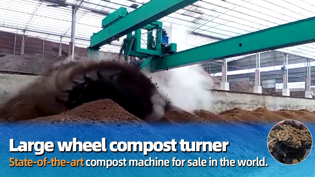 Large wheel compost turning machine,State-of-the-art compost machine for sale in the world#compost