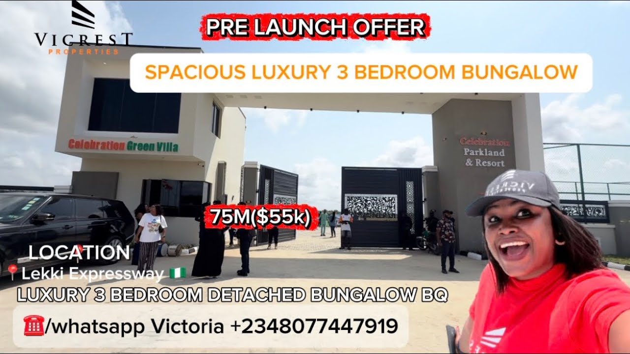 Luxury  3 Bedroom  Detached  Bungalow  with Bq in Lekki Expressway Pre Launch  price 75M$52k