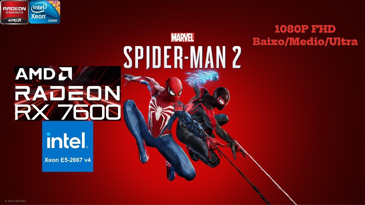 ✅Marvel's Spider Man 2 ✅*XEON E5 2667 V4 + ✅RX 7600 8GB #amd #rx7600 #xeon