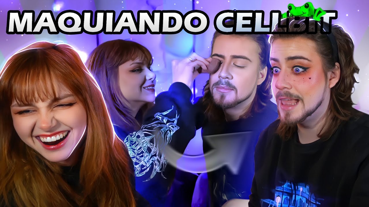 Cellbit sendo maquiado pela Lorena - Melhores Momentos