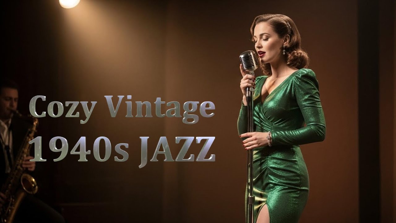 ☃️Cozy Vintage 1940s Jazz 🛌 Very Slow & Quiet Night Jazz