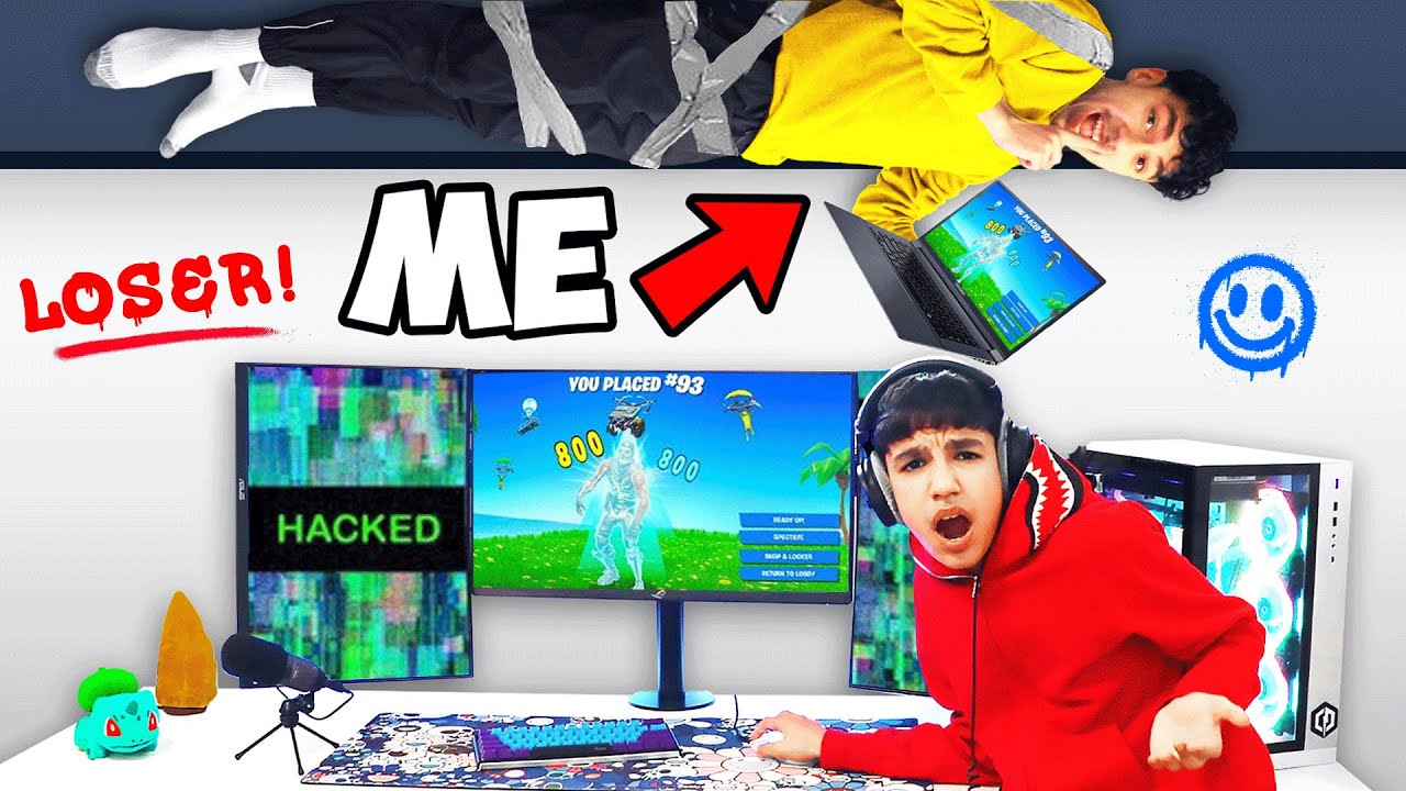 PRANKING Little Brothers Gaming Setup for 24 Hours! (RAGE)