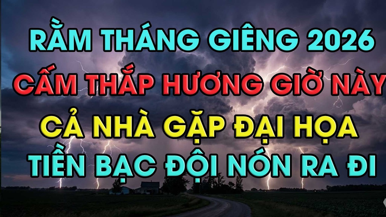 Rằm Tháng Giêng 2026: Cấm Thắp Hương 3 Giờ “Đại Kỵ” Kẻo Cả Nhà Gặp Đại Họa, Tiền Bạc Đội Nón Ra Đi