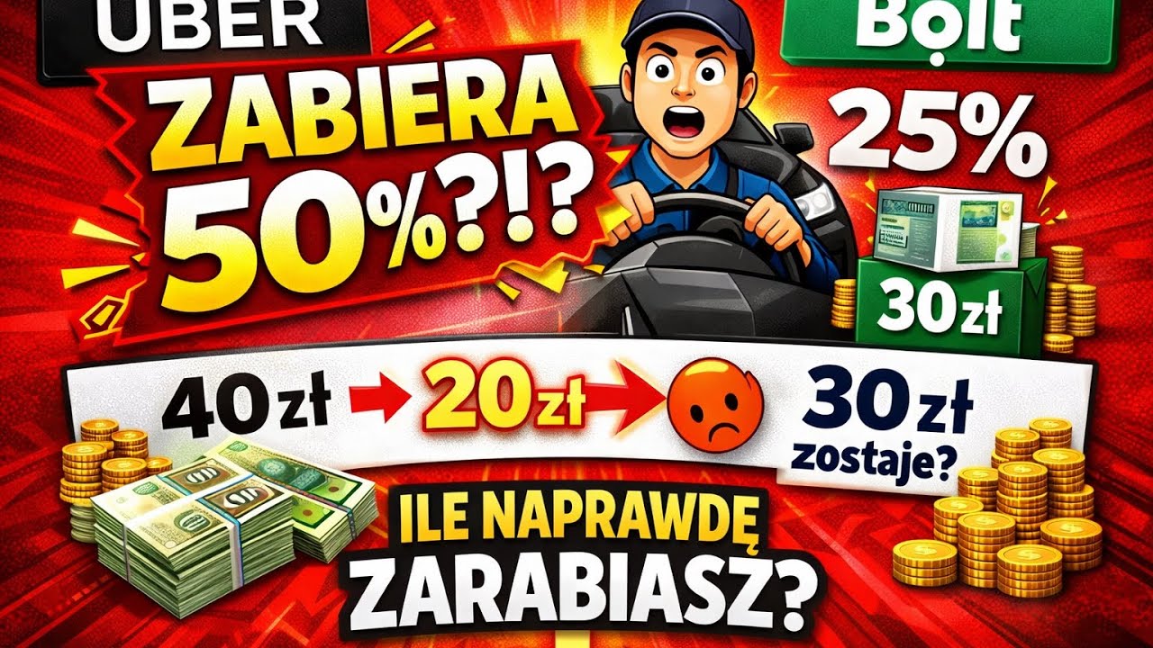 Zarobki kierowcy Ubera i Bolta - jak naprawdę wygląda rozliczenie