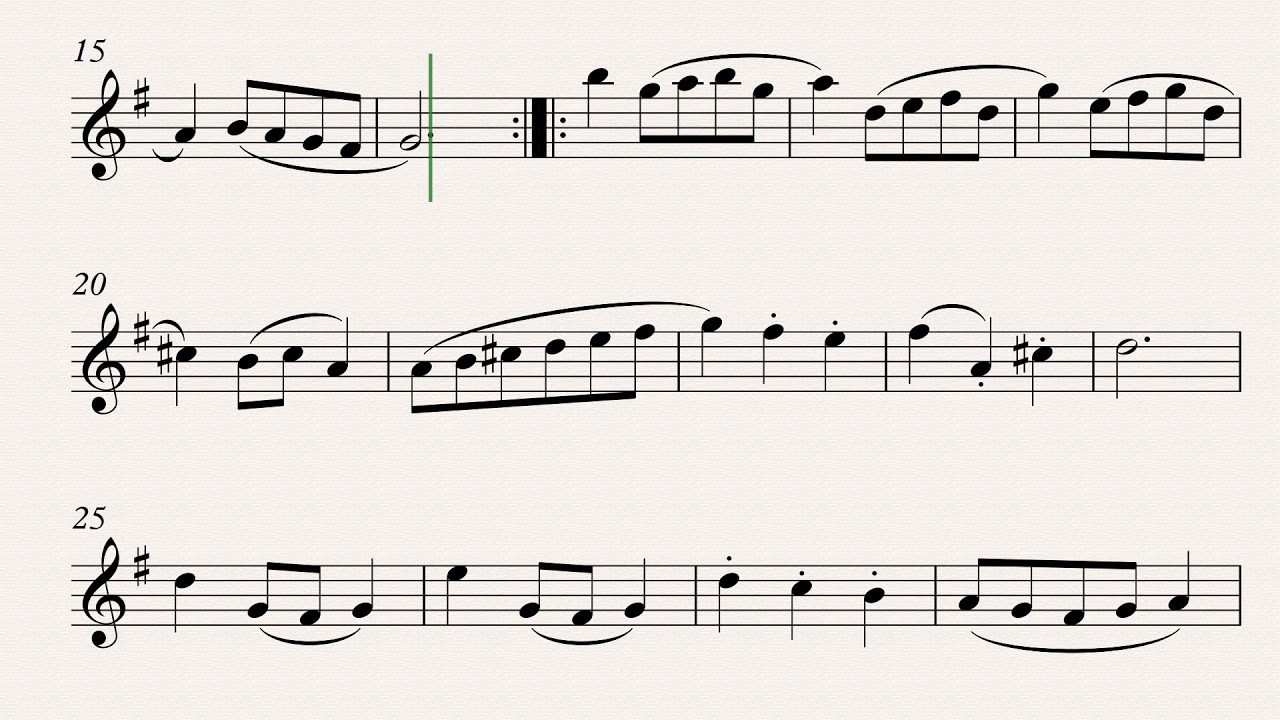 Score: Minuet in G (Bach) - Clarinet in Bb