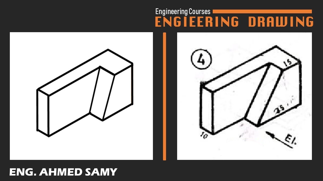 شرح طريقة رسم الايزومترك  | الرسم الهندسي | Isometric Drawings-04
