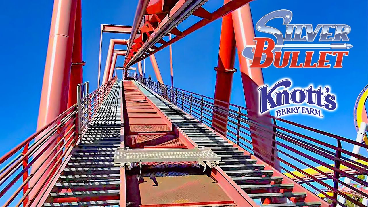 Sept 2025 Silver Bullet Roller Coaster Front Row On Ride POV Knott's Berry Farm