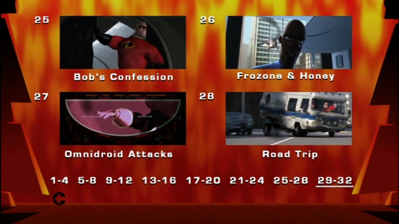 The Incredibles - DVD Menu Walkthrough (Disc 1)