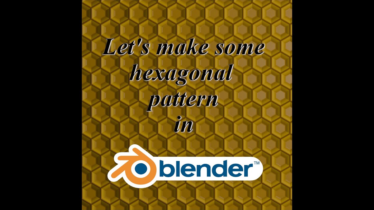 Let's make hexagonal tiles in Blender!