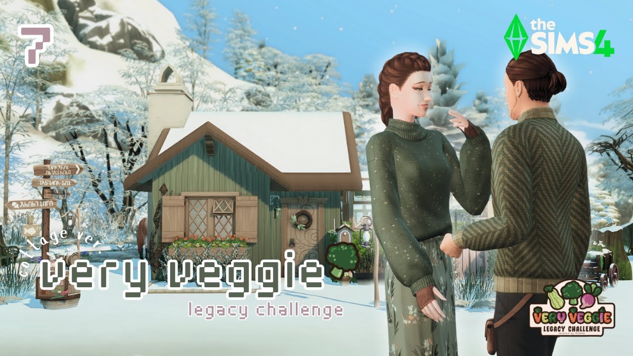 Knitting class in the cozy season 🧶🥦 | Sims 4 Very Veggie Legacy (Cottage Ver.) | Chapter 7