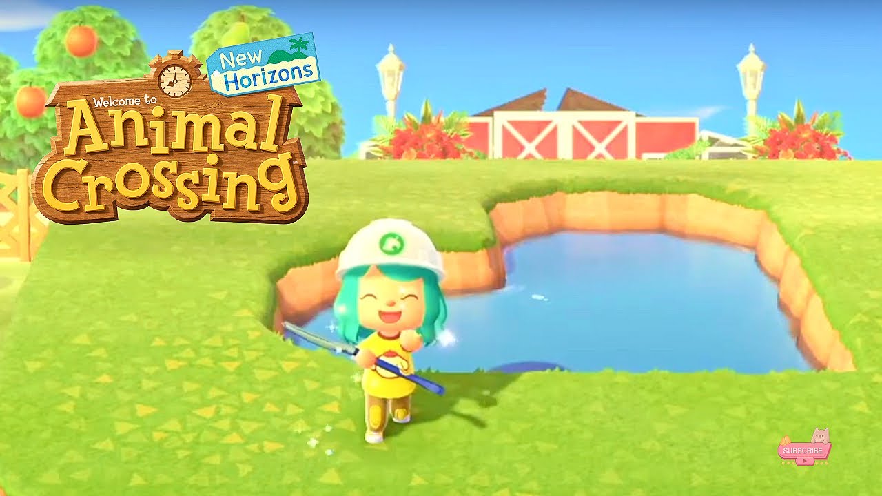 HEART Shaped POND TUTORIAL | Animal Crossing New Horizons | ACNH 💚