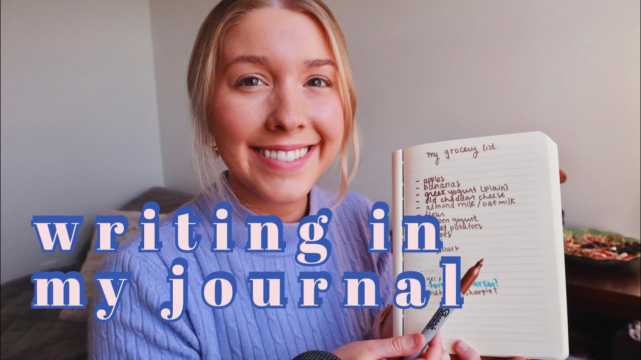 ASMR writing in my journal pencil, pen + sharpie sounds