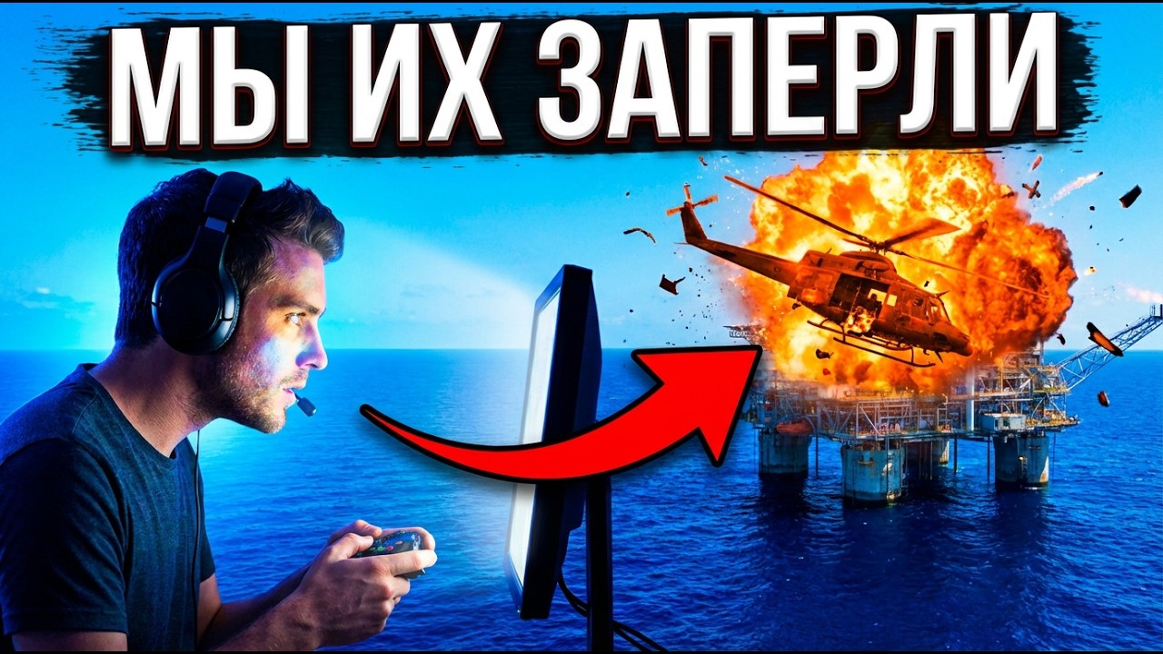 ВЗОРВАЛ ИХ КОРОВУ ДРОНОМ С C4! МЫ ЗАПЕРЛИ ИХ НА НЕФТЕВЫШКЕ! РАСТ / RUST